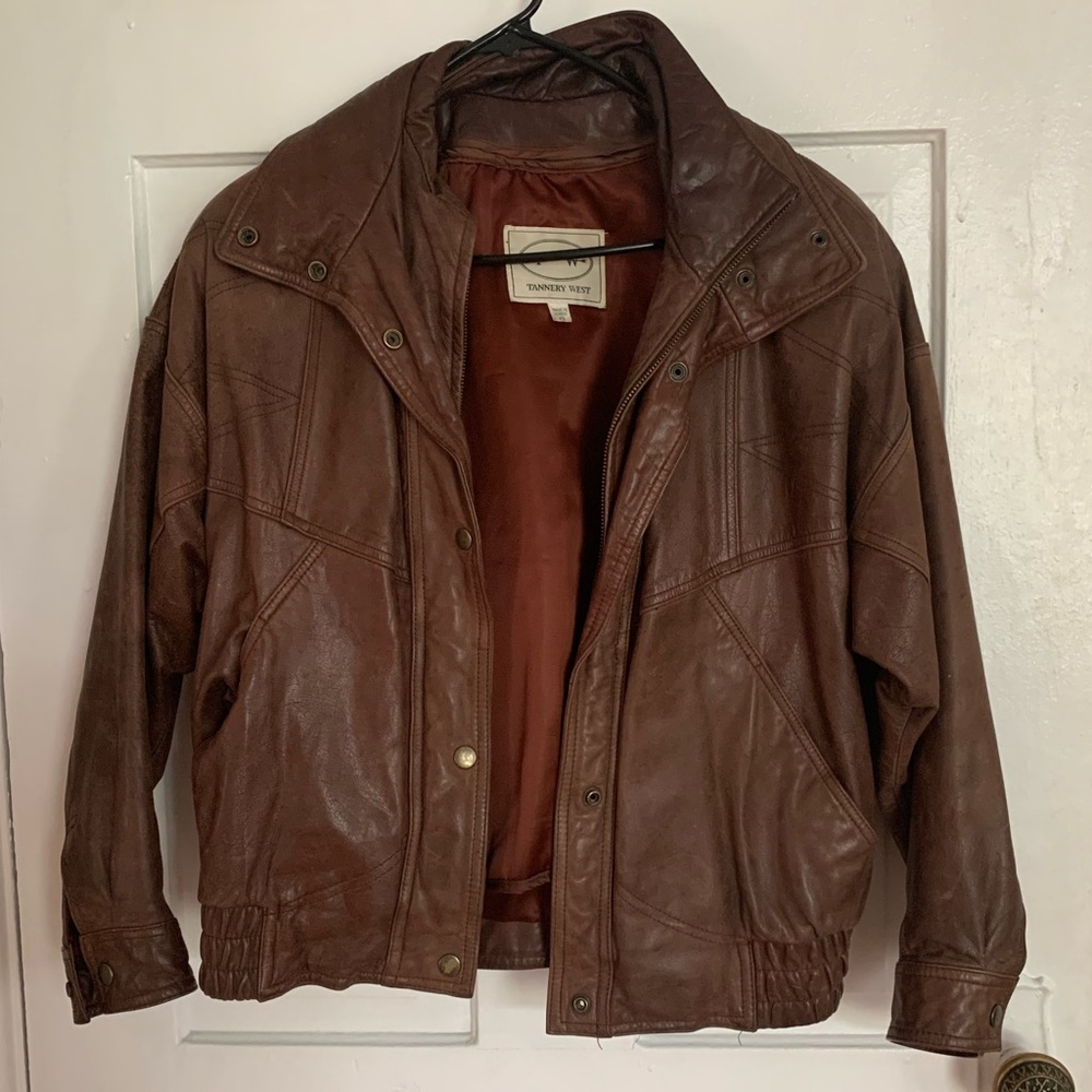 XS Vintage Brown Tannery West Men’s Leather Coat